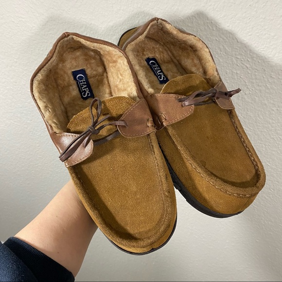 Mens Chaps Genuine Suede Moccasin 